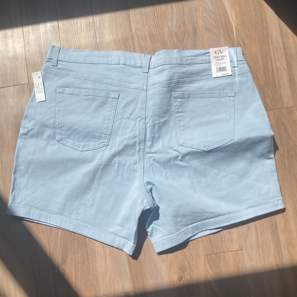Gloria Vanderbilt Amanda denim short slimming panel blue breeze 22W - Picture 16 of 16